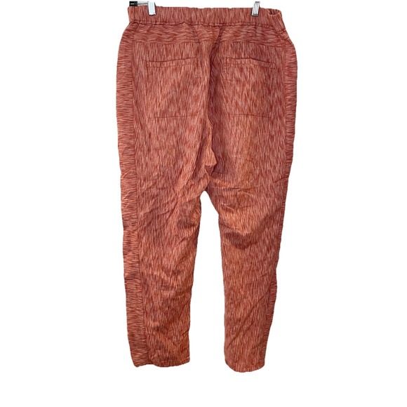 Anthropologie Long Shore Pull On Pants Medium Cropped Heathered Red Classic Boho - Picture 3 of 7